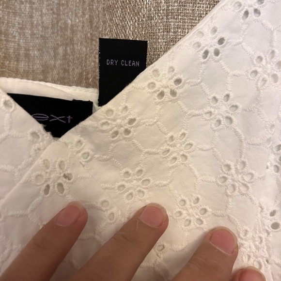 Context Lord & Taylor 100% Cotton White Summer Dress size 12 - Picture 5 of 10